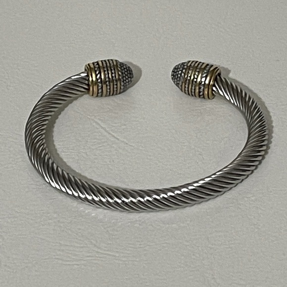 New Twisted Cable Cuff Vintage Stackable Bangle Bracelet - Picture 5 of 5